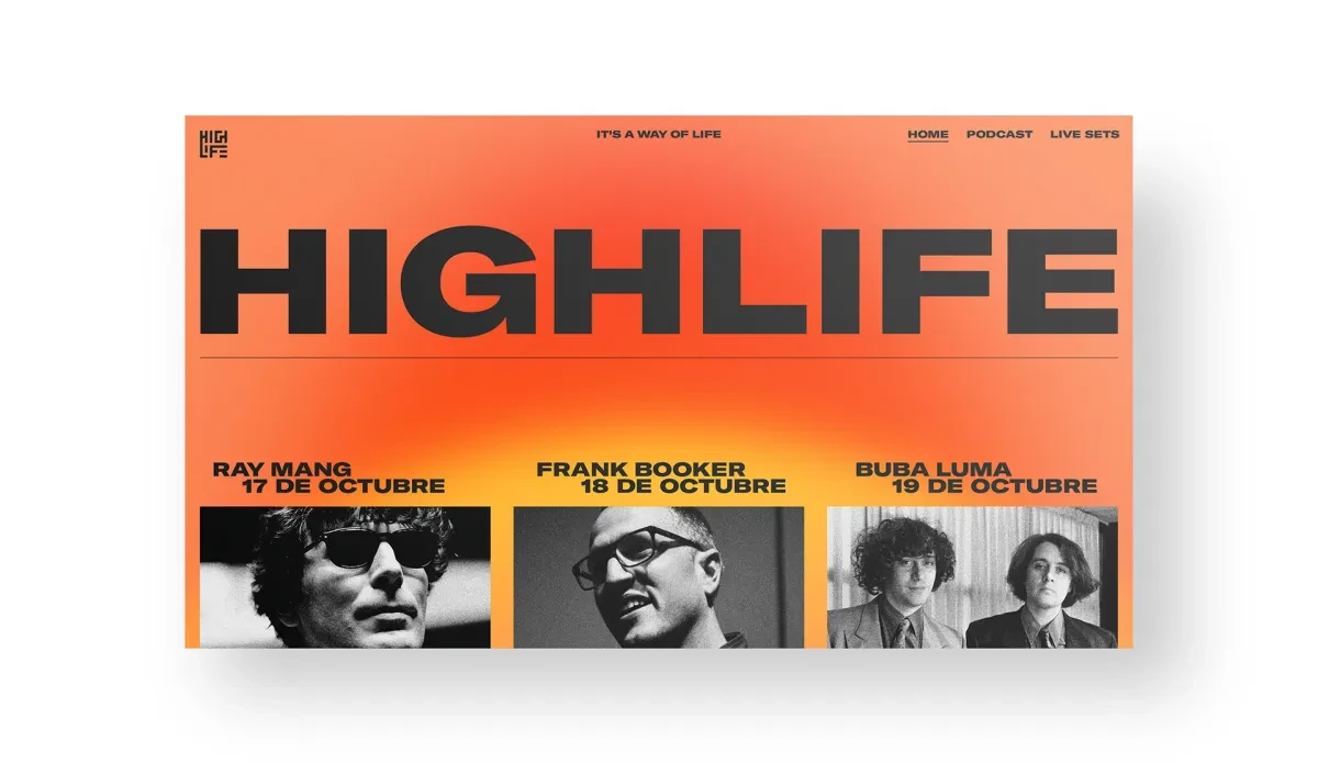 作品欣赏：Highlife阿根廷品牌色彩渐变标识品牌视觉设计