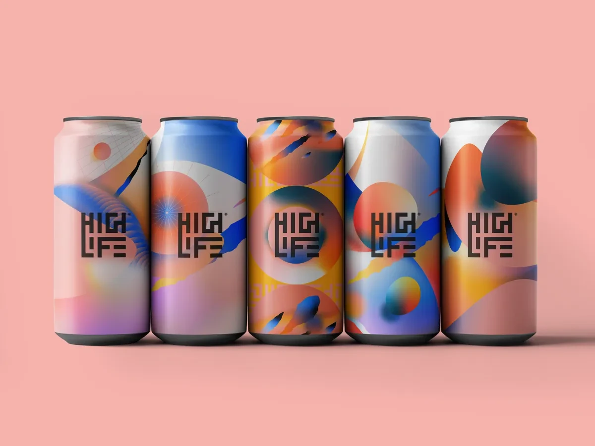 作品欣赏：Highlife阿根廷品牌色彩渐变标识品牌视觉设计