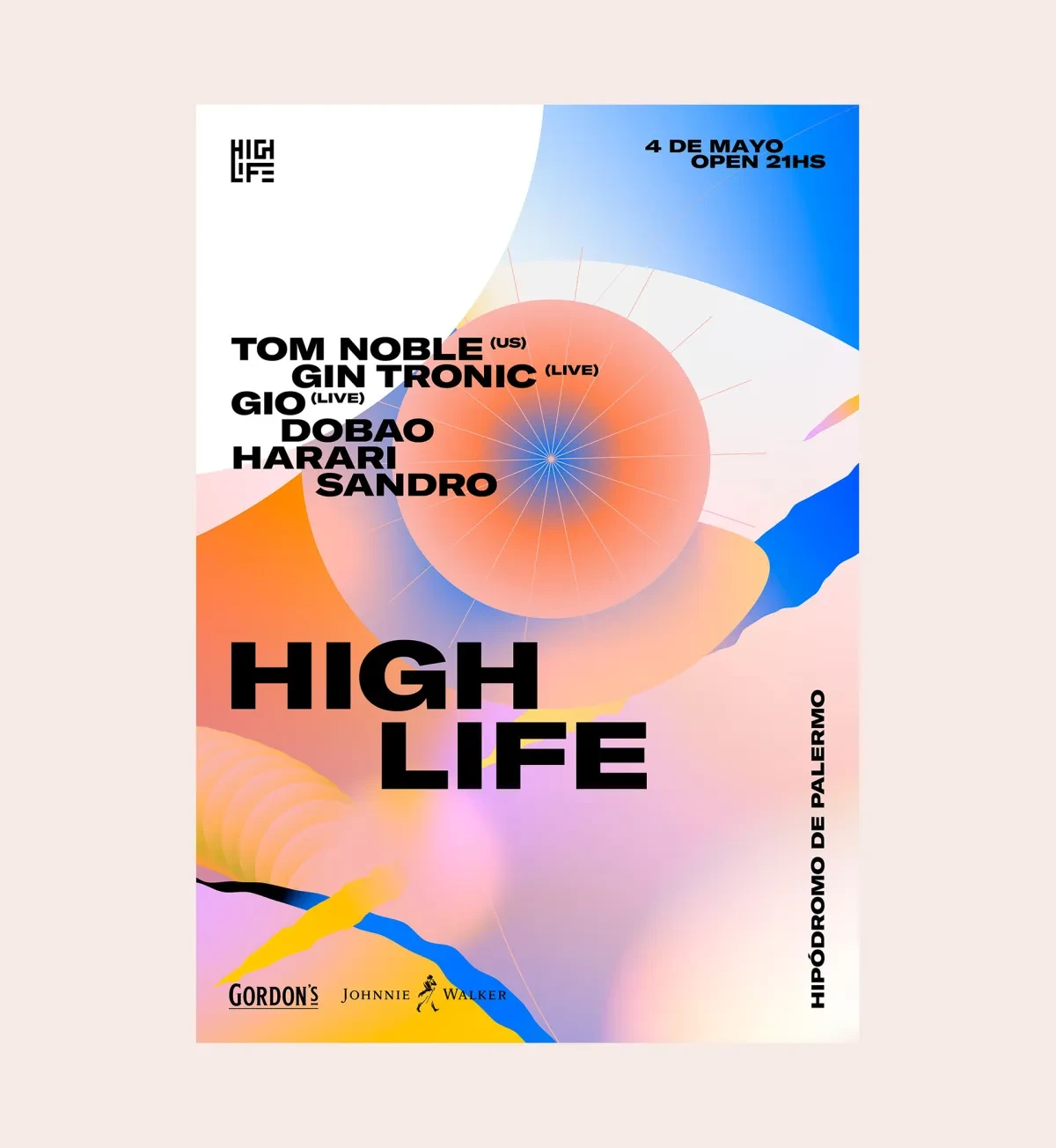 作品欣赏：Highlife阿根廷品牌色彩渐变标识品牌视觉设计