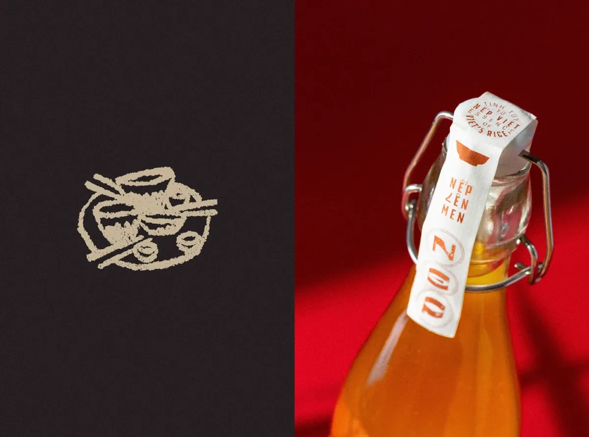 作品欣赏：越南手工米酒品牌视觉设计
