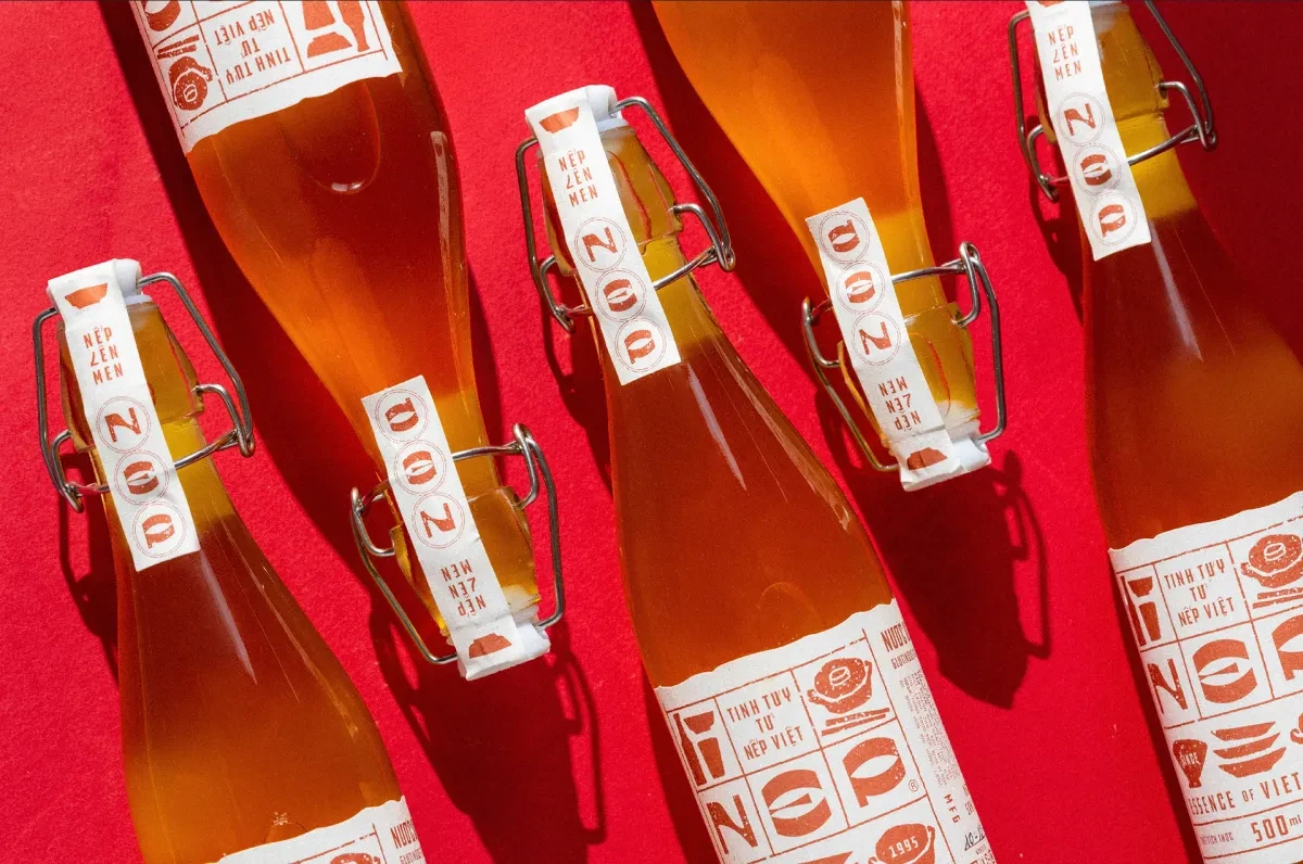 作品欣赏：越南手工米酒品牌视觉设计