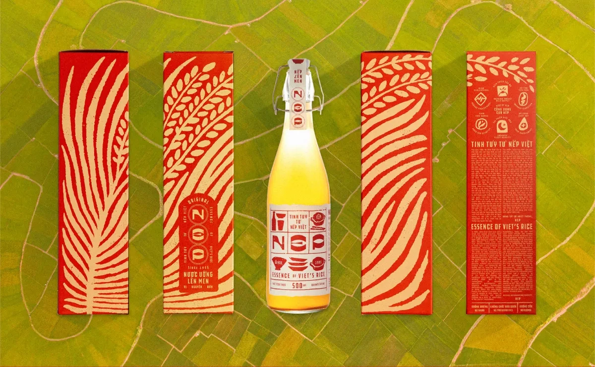 作品欣赏：越南手工米酒品牌视觉设计