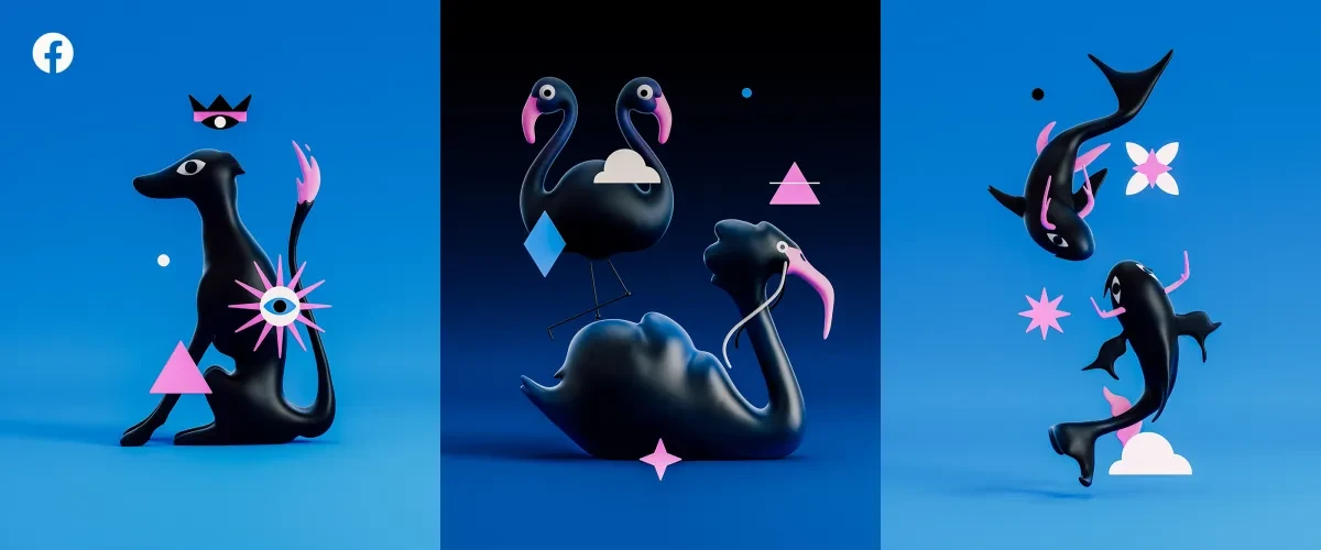 作品欣赏：塔罗牌天文星座动物C4D渲染视觉设计