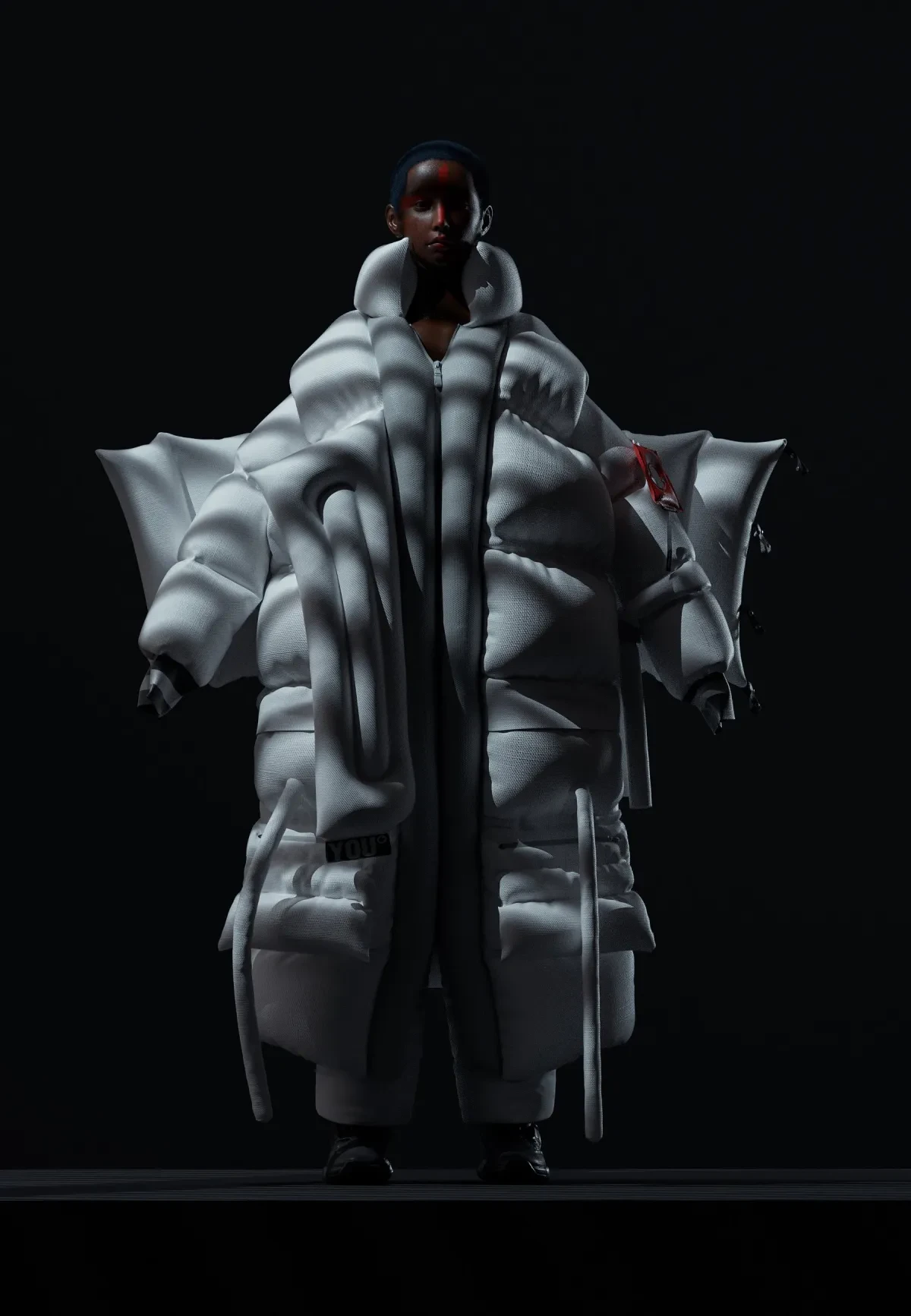 作品欣赏：3D时尚羽绒服角色服饰建模渲染设计
