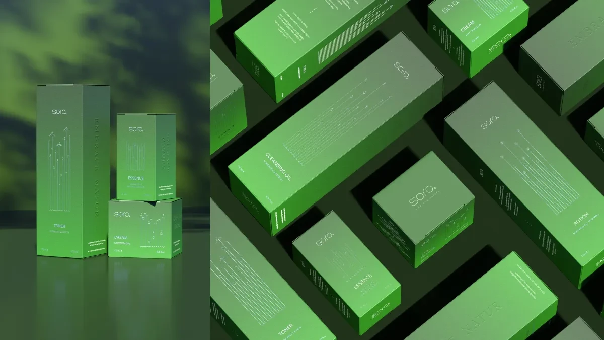 案例优选：纯净自然绿色护肤品牌外包装视觉设计｜包装设计·品牌设计精选