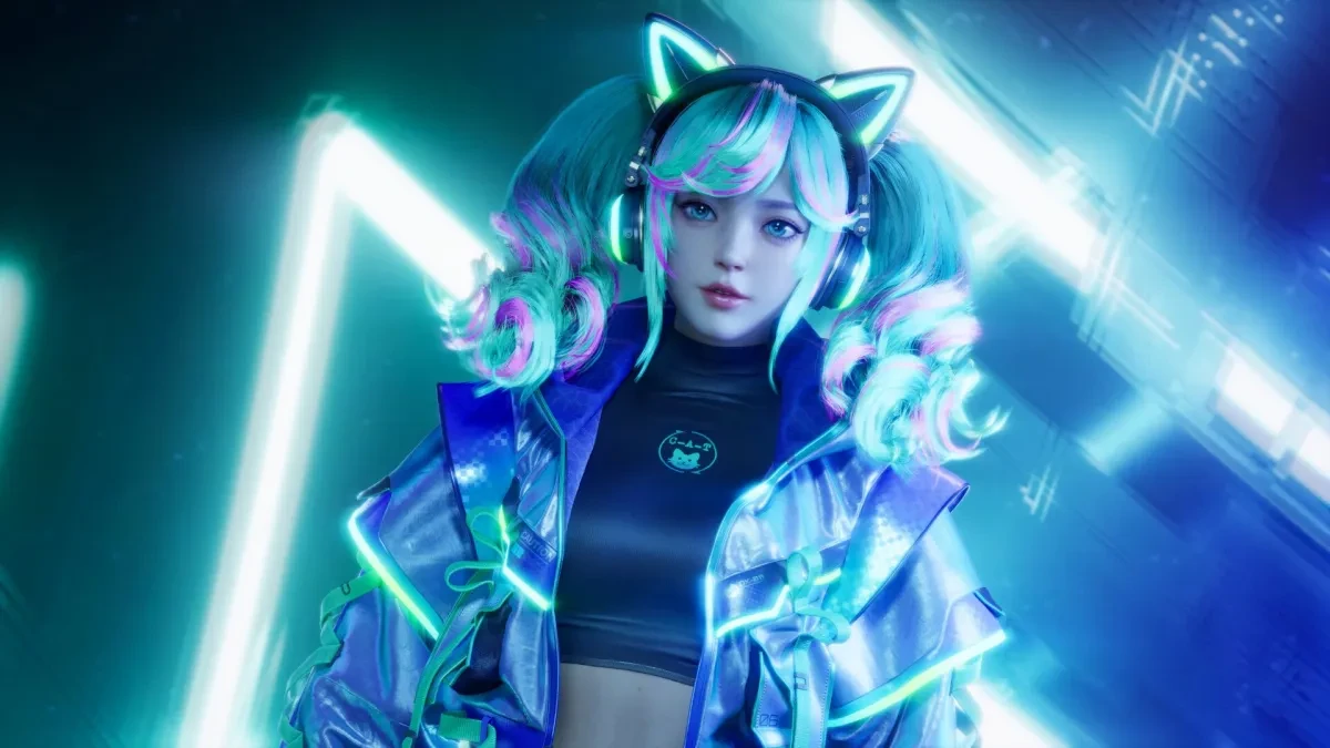 作品欣赏：3D电竞猫女美少女角色建模渲染设计