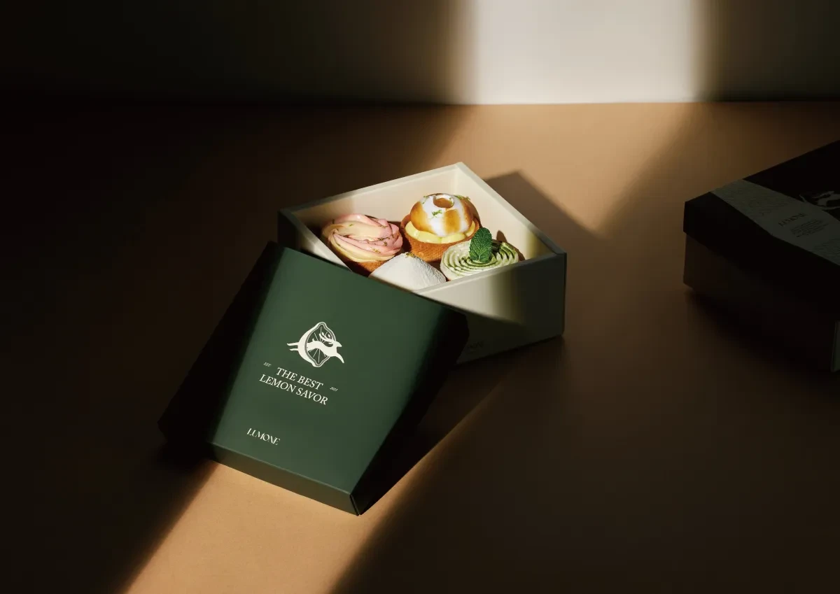 案例优选：高奢绿色系美食甜点品牌视觉识别标志设计外包装设计｜标志设计·视觉识别精选