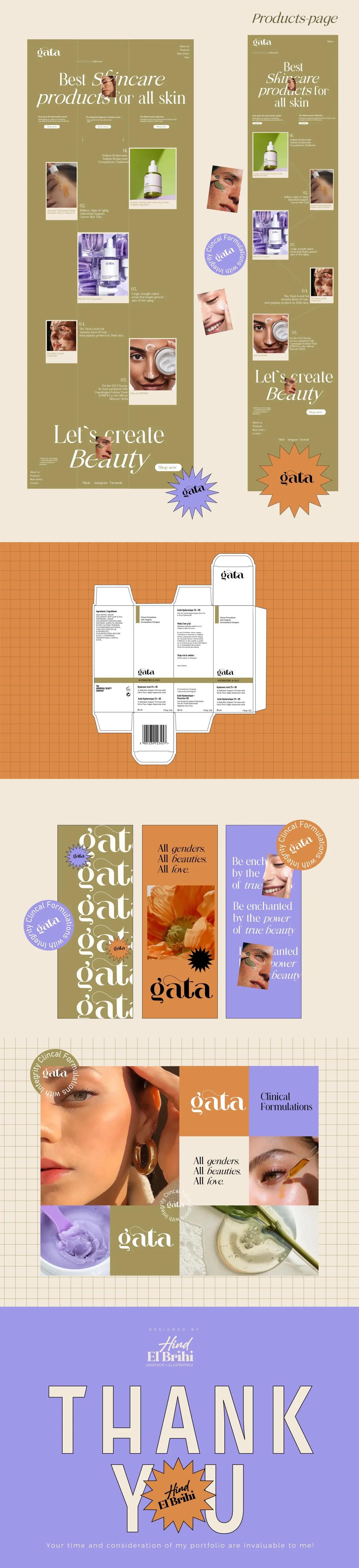 案例优选：Gata化妆品品牌VI视觉设计外包装设计｜品牌VI·包装设计精选